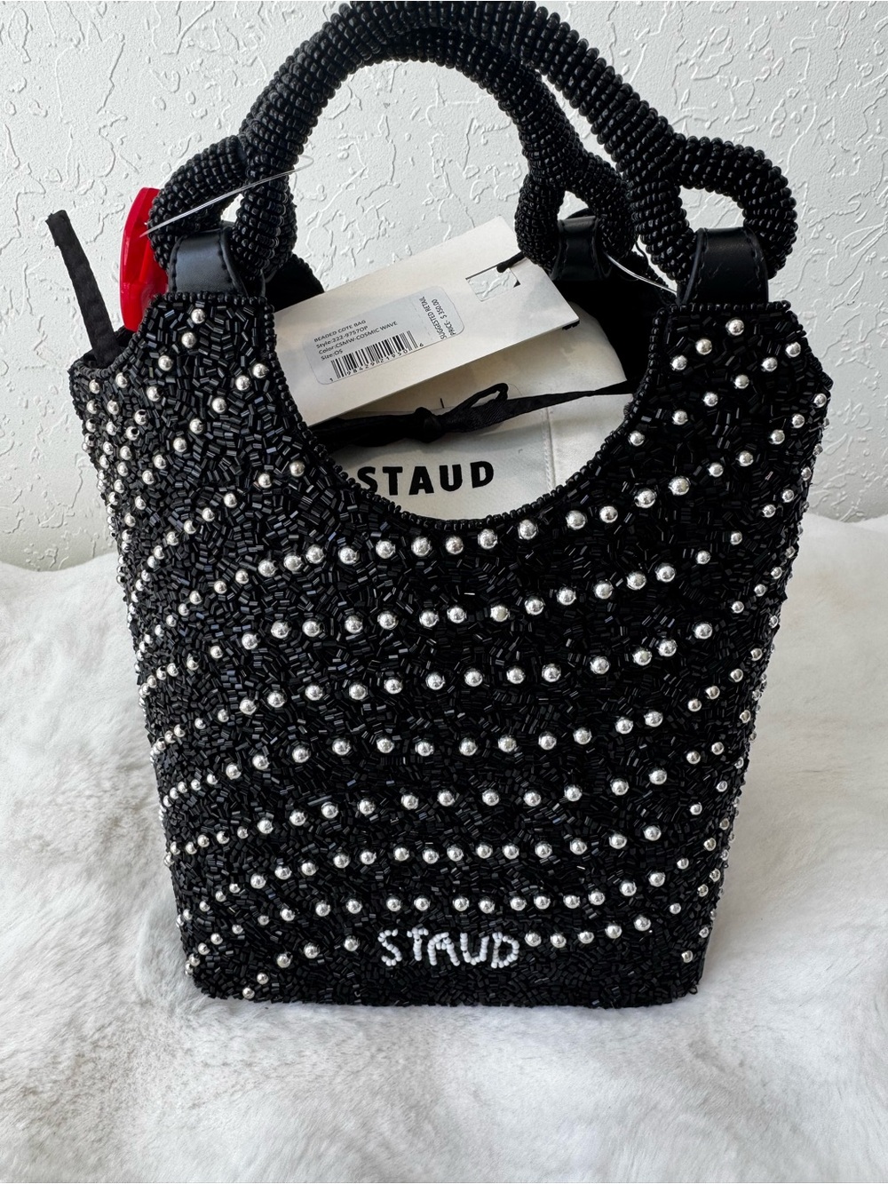 STAUD Beaded Cote Bag Cosmic Wave NEW
